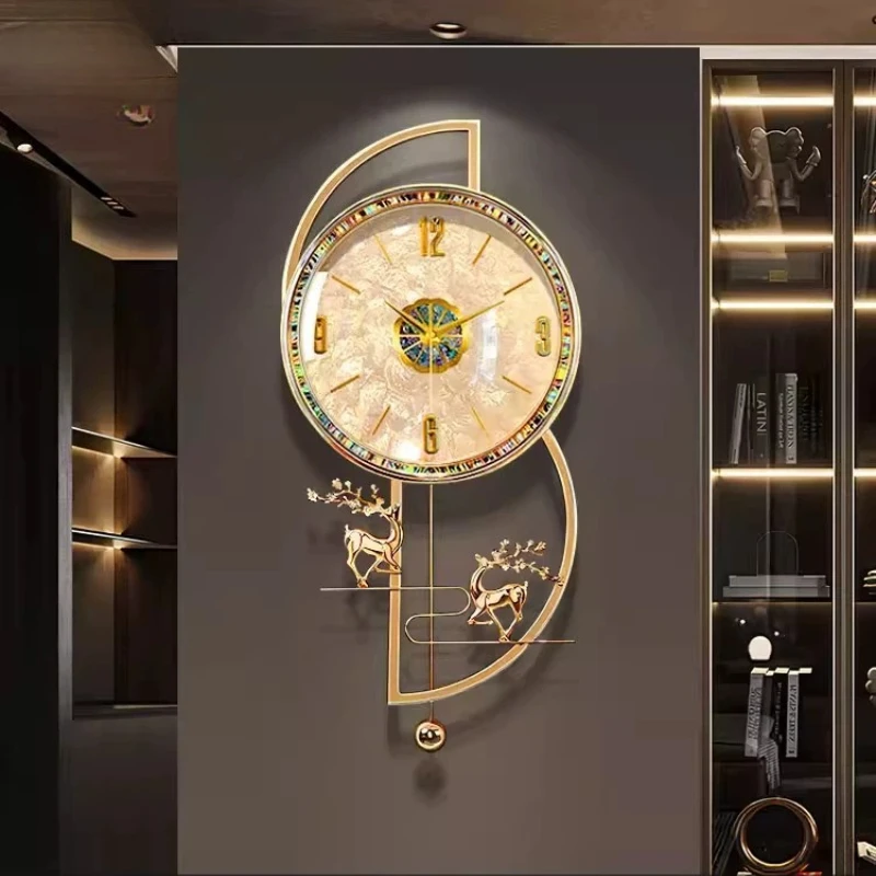 White Modern Fashion Wall Clock Premium Metal Gold Nordic Digital Clock Luxury Aesthetic Design Relojes De Pared Home Decor Item