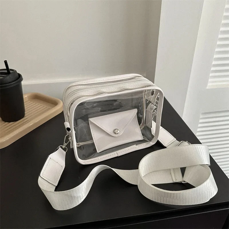 

The Women's Crossbody Bag Card Bag, A Fashionable Transparent Shoulder Bag, Is A Casual Postman Bag Clothing Accessory for Women