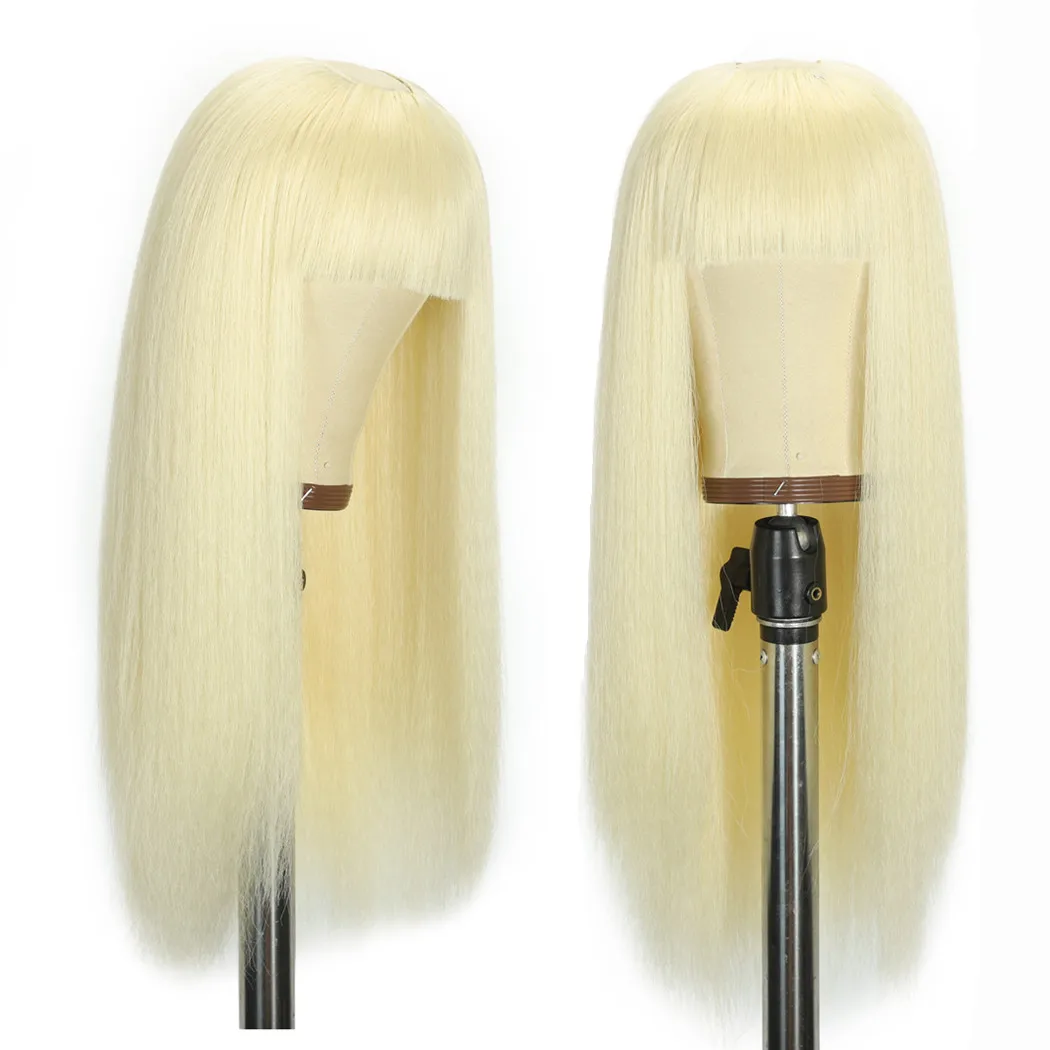 Uパート合成ウィッグ　縮毛矯正風ストレート　耐熱ファイバー　ヤキウィッグ　女性用ロング合成ヘアウィッグ（前髪付き）