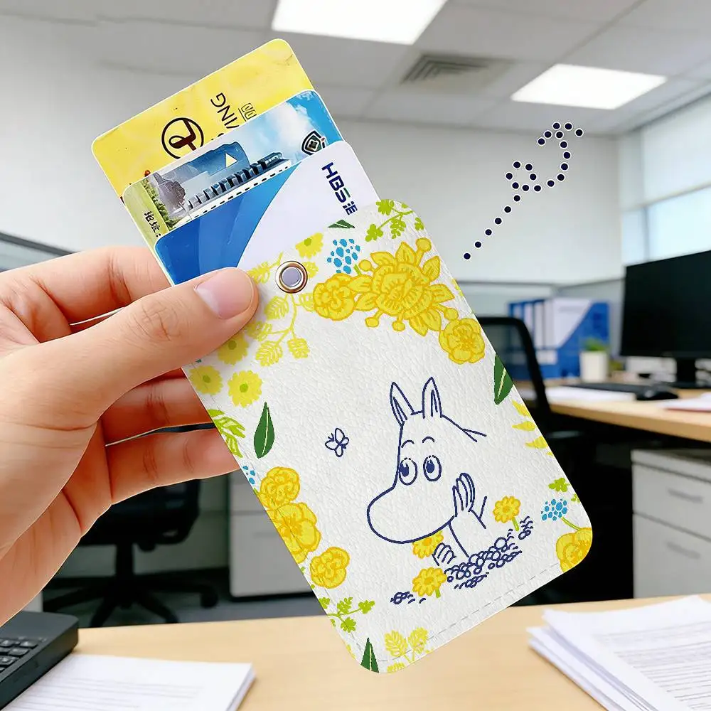 Comic M-MoominS Cute Badge Holder Keychain for Bank Business Work Card Holder Student Card Protective Case Bus Card