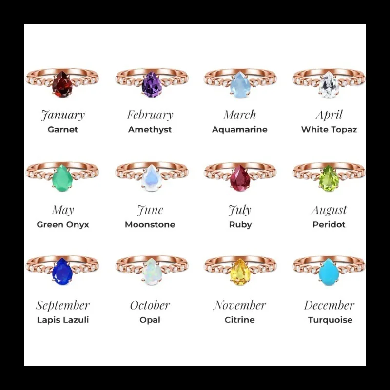 الفضة قطرة الماء الياقوت مايكرو الزركون حلقة مزدوجة تصميم متخصص حول المجوهرات الفاخرة الرائعة الخفيفة #4