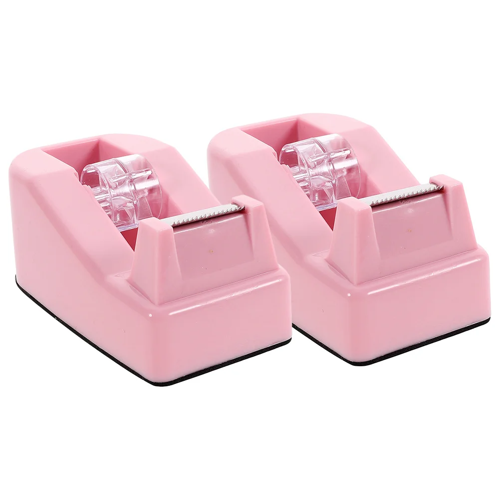 2Pcs Tape Dispenser Holder Compact Design for Desk Storage Lightweight Cutter for Home Office Stationery Essentials