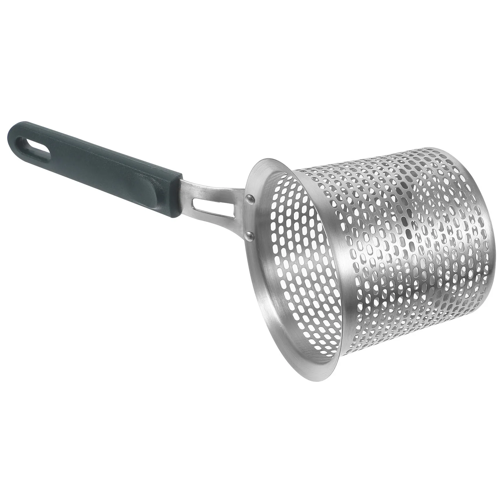 

Hot-Pot Stainless Steel Colander Fine Mesh Noodle Strainer Basket Long Handle Non-Slip Grip Spider Ladle for Cooking Deep Fry