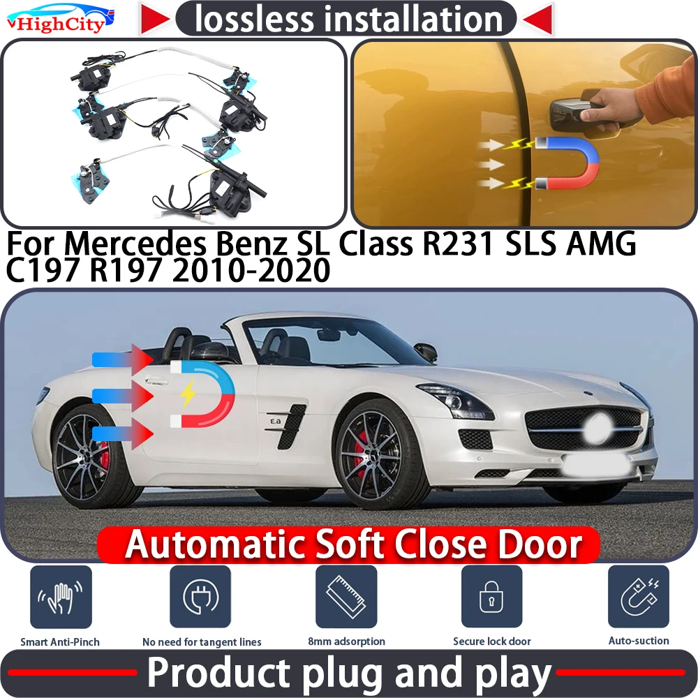 

Closing Door Lock Actuator for Mercedes Benz SL Class R231 SLS AMG C197 R197 2010-2020 Soft Close Power Latch System Auto