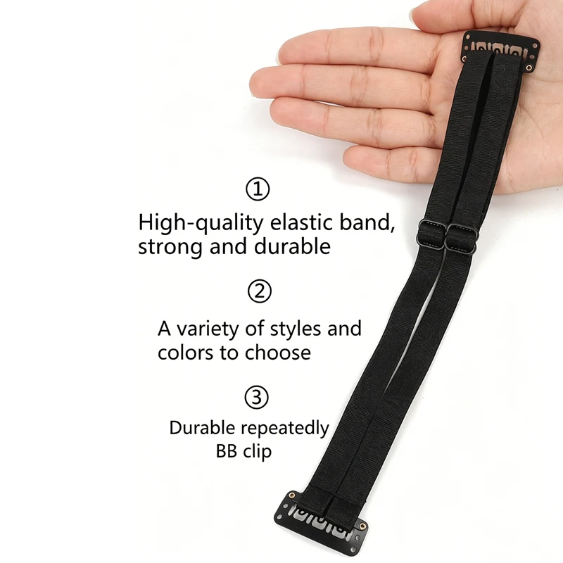 Black Invisible Elastic Face Lift Band Face Lifting Strap Facial Comfort Belt for Daily Skin Care