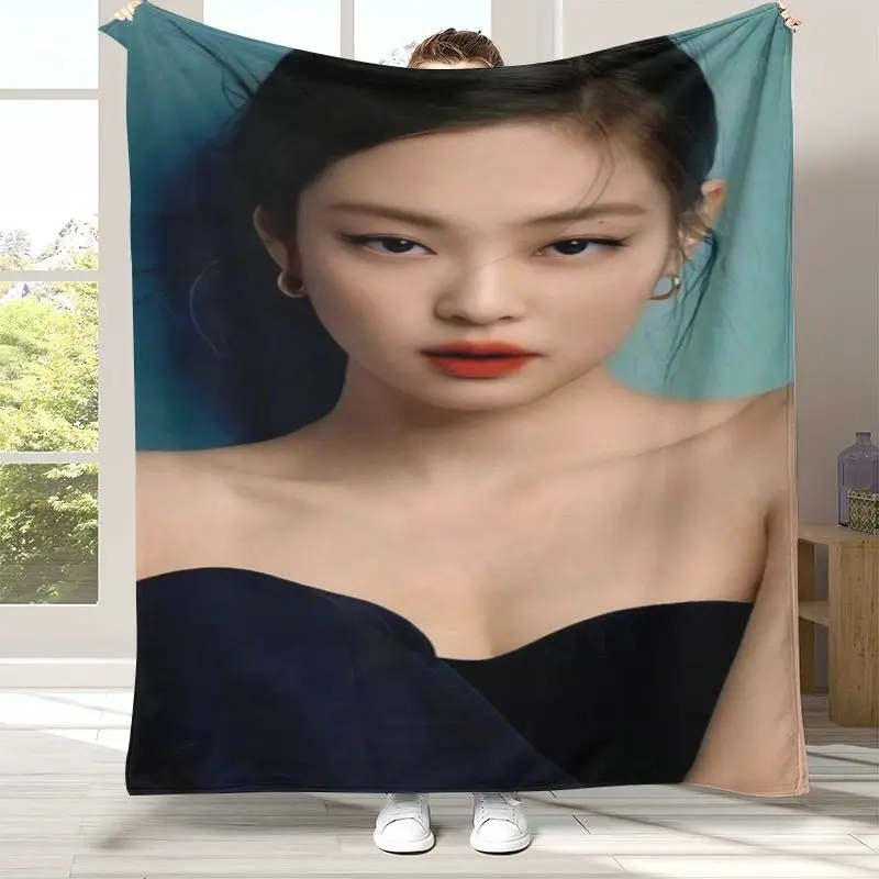 Korean Idol J-Jennie Solo Less Than A Lover Flannel Blanket,Cozy Warm Throw Blanket for Bed,Sofa,Living Room,Picnic,Home Decor