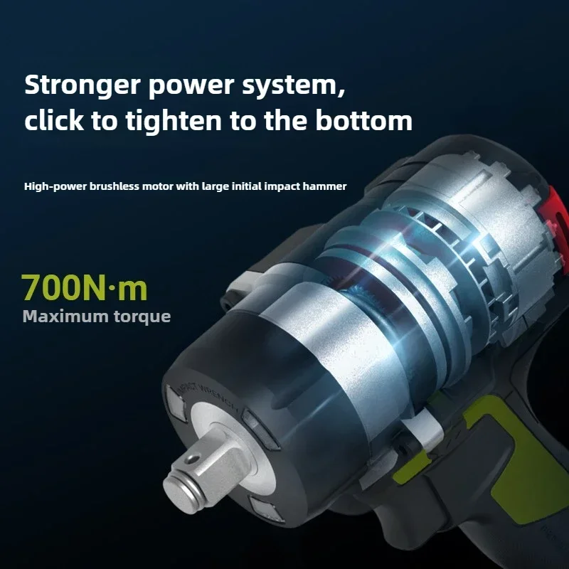 

High torque electric wrench WU270 lithium battery brushless electric board hand impact wind cannon rechargeable tool