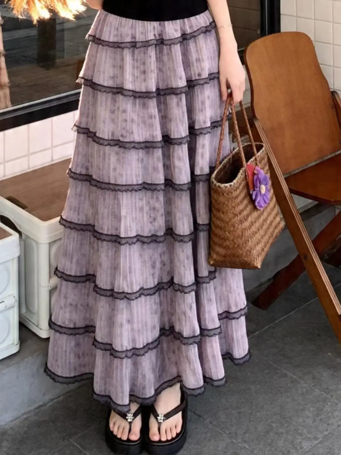 Sweet Skirt Women Clothes Chic Gauze High Waist Jupe 2026 Faldas Mujre De Moda Slim Fit A-line Saia Fashion Cute Summer Skirts