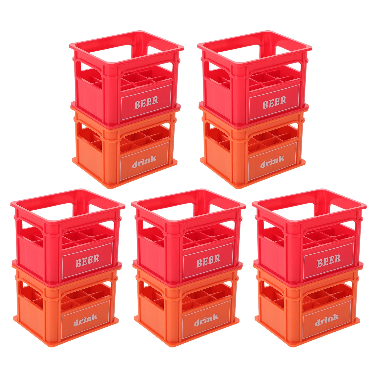 Cassa per birra in miniatura da 10 pezzi: micro decorazione realistica del paesaggio per accessori da bar per casa delle bambole, set da gioco da cucina per piccola casa con