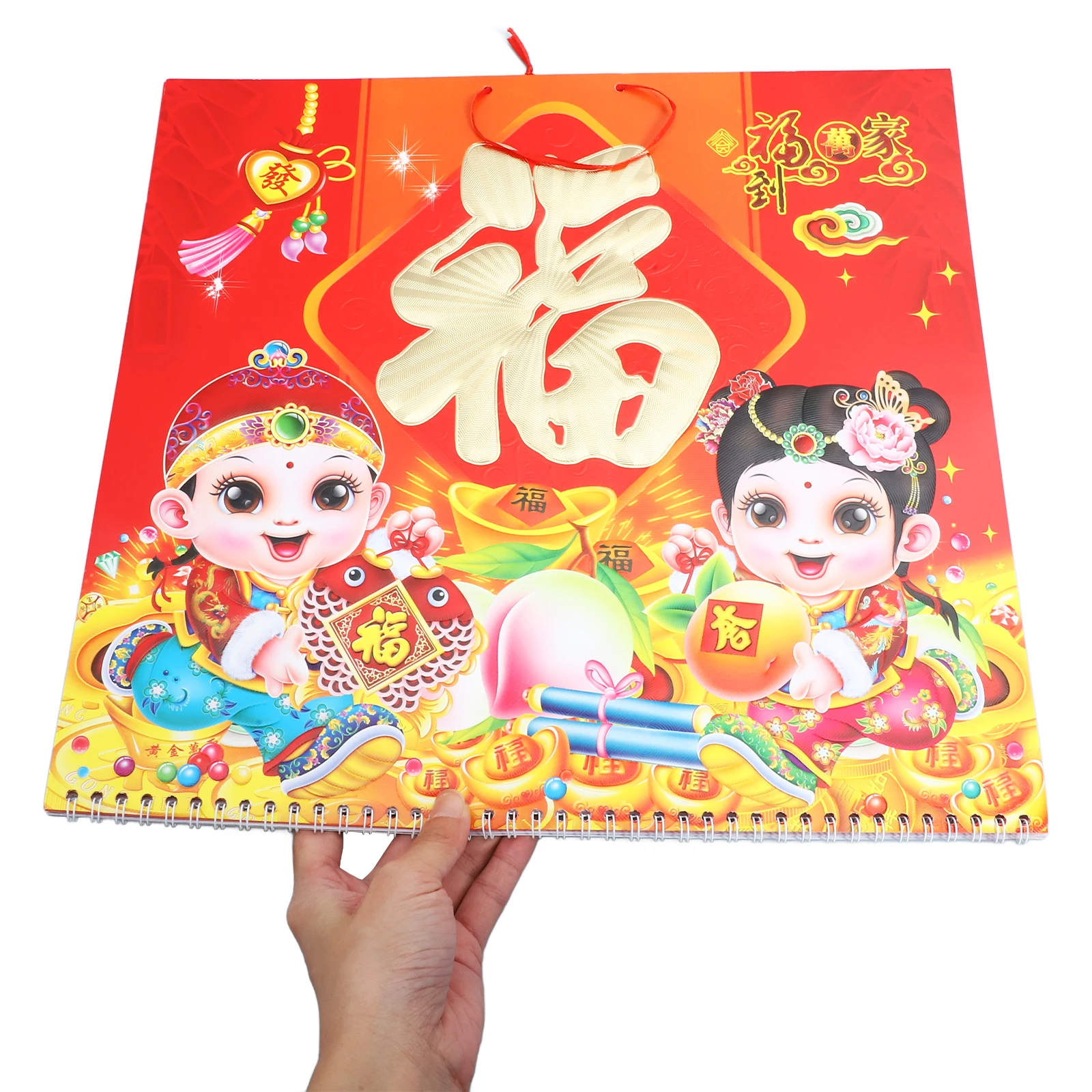 

2025 Snake Year Wall Calendar Decorative Hanging Lunar Events Blessing Character Home Office Clear Display Fadeless Design