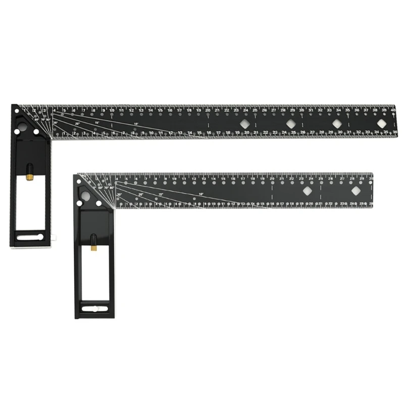 Aluminum 300/400mm Square Ruler Right Angles Measuring Rule Tool Angles Ruler