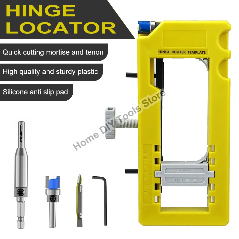 

Door Hinge Jig Door Hinge Mortiser Hinge Installation Kit Door Hinge Router Template Positioner for 3-5 inch Hinges Mounting Jig