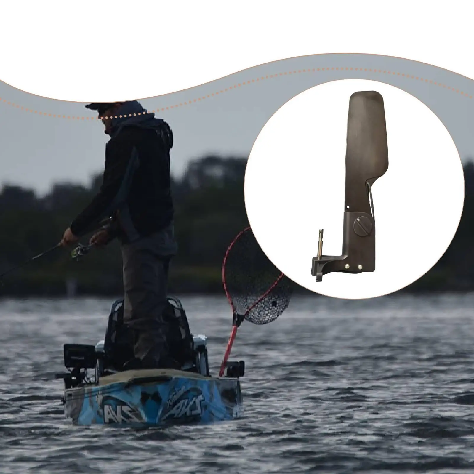Kayak Rudder Easy Mounting Bolt on Kayak Steering Fin for Directional Control Accessories Fits Fishing Boats 20.1 inch Long