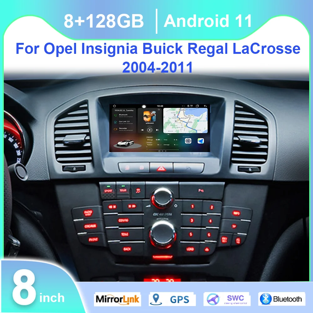 CHSTEK Car Radio Head Unit CarPlay Android Auto WIFI Bluetooth GPS Navigation For Opel Insignia Buick Regal LaCrosse 2004-2011