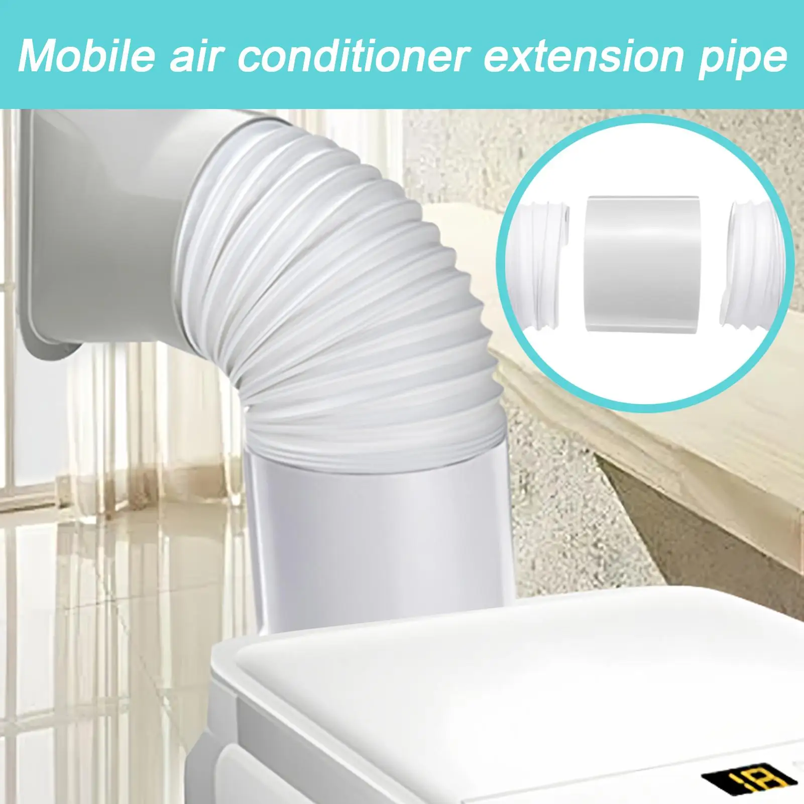 Air Conditioner Hose Adapter 13/15cm Mobile Air Conditioner Pipe Joint AC Coupling Extension Support For Home Improvement