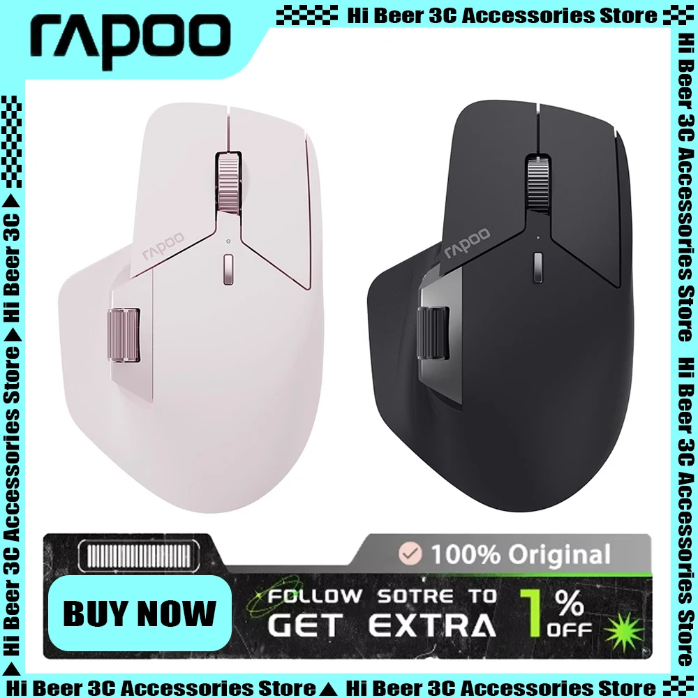 

Rapoo Mt760 Wireless Mouse Three Mode Gaming Mouse Lightweight Low Latency Long Battery Life Pc Gamer Accessories Gifts Office