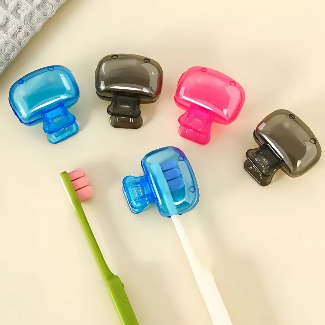 1 قطعة غطاء رأس حامل لفرشاة الأسنان البلاستيك غطاء حماية كليب المحمولة فرشاة جراب الحال بالنسبة للاستخدام المنزلي والسفر فرشاة الأسنان حامي