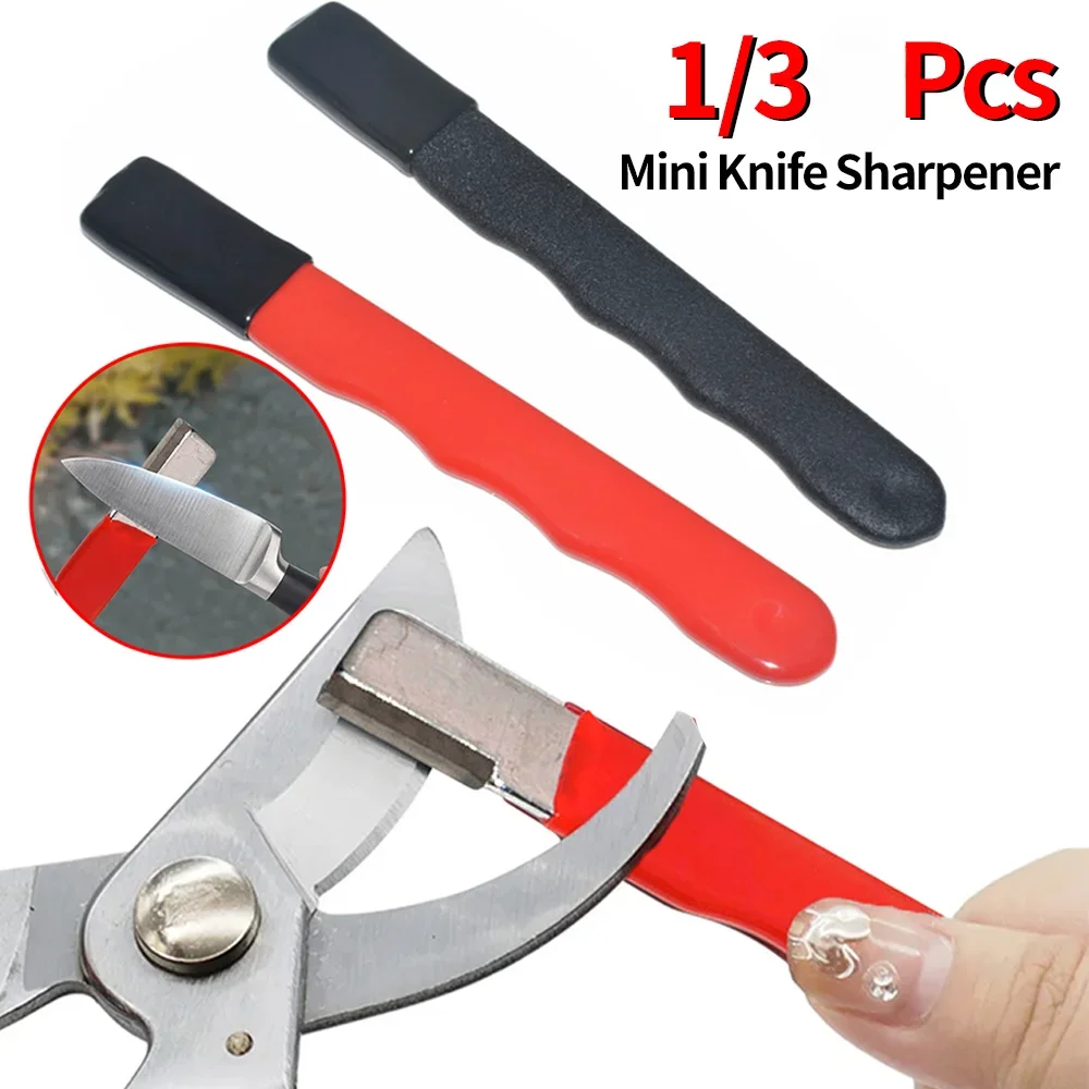 Professional Kitchen Knife Sharpener - Tungsten & Diamond Ceramic Sharpening Stone for All Blades Including Garden Scissors