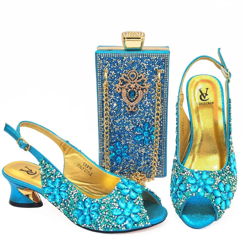 

Venus Chan Summer Sandals for Party and Weddings Peep-Toe Bridal Shoes Women 2023 Comfortable Shoes and Bag Set for Lady