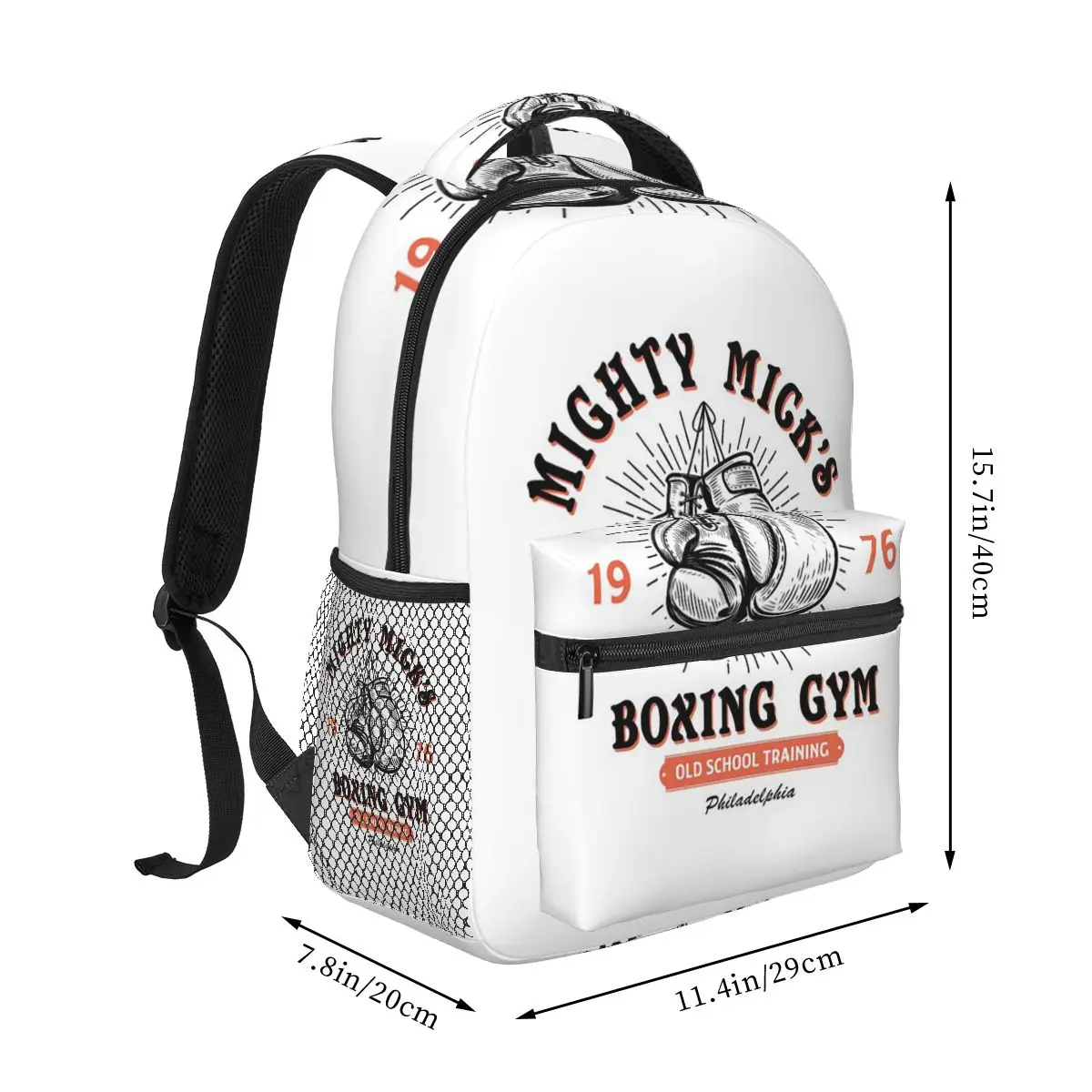 Mighty Mick's Boxing Gym Rocky Balboa Boxer Gift Student Backpack School Bag Travel Daypack for Boys Girls Bookbag Shoulder Bags