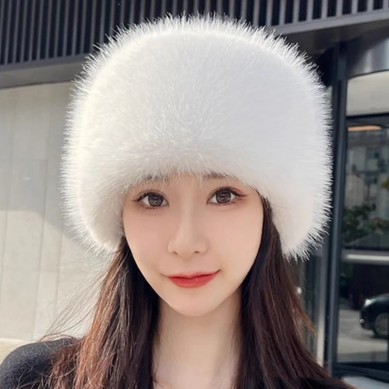 New Soft Winter Hat Warm Ear Protection Snow Fur Bomber Hat Windproof Hat Bonnet