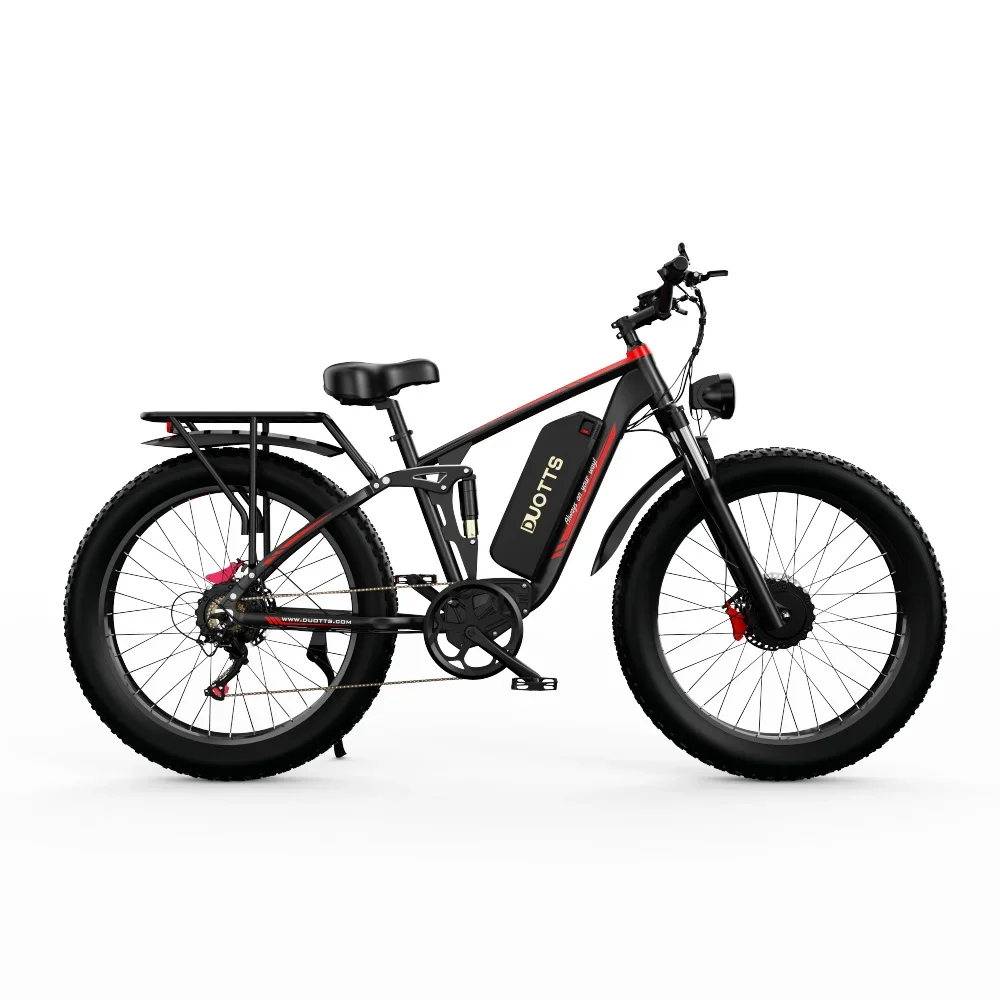 

Ebike DUOTTS S26 Pro1500W Двойной двигатель 48V20AH 26*4,0 дюймов Электрический велосипед с толстыми шинами Горный снег Электрические велосипеды с полной подвеской
