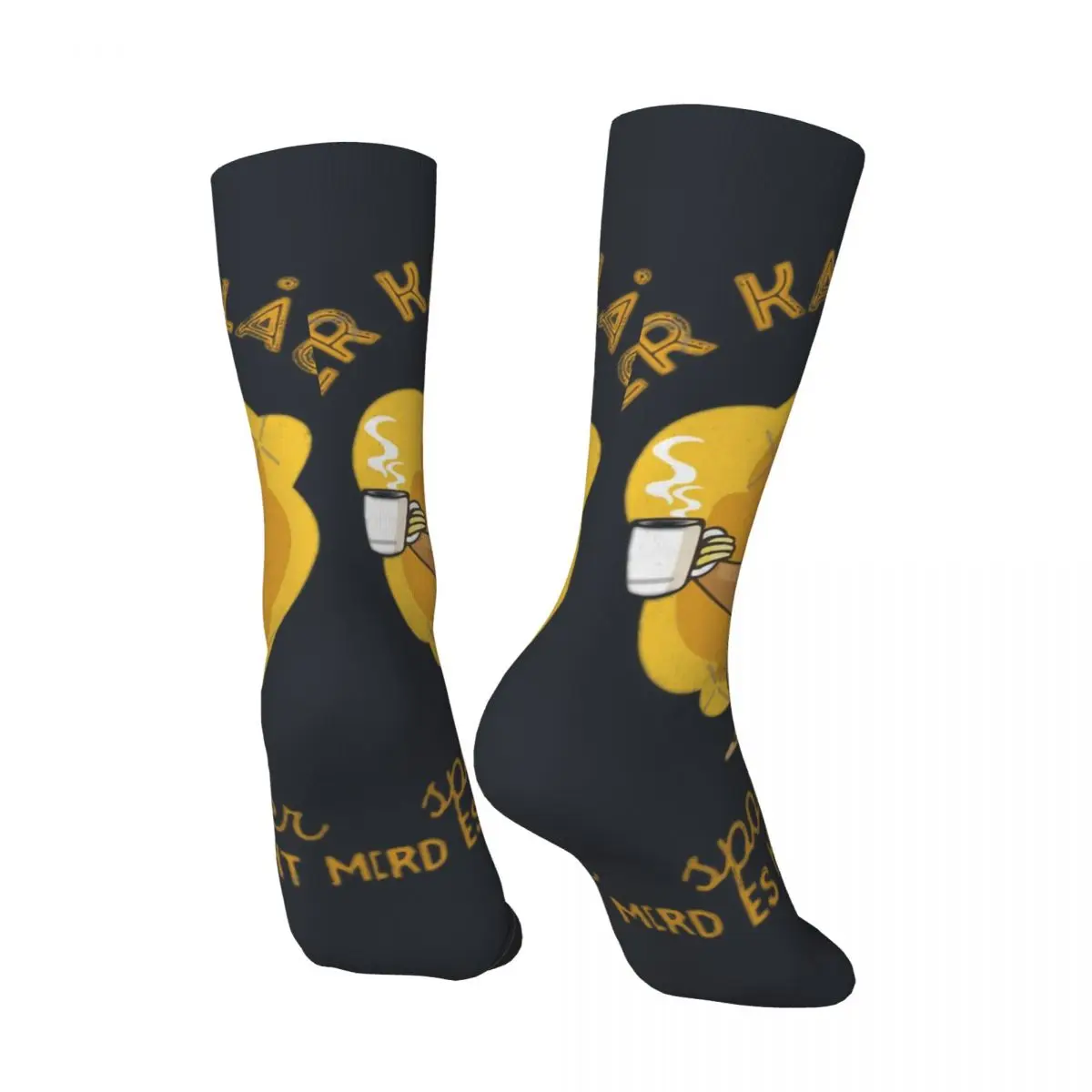 Funny Coffee Sloth Essential Men's compression Socks Unisex National Coffee Day Street Style Seamless Printed Novelty Crew Sock