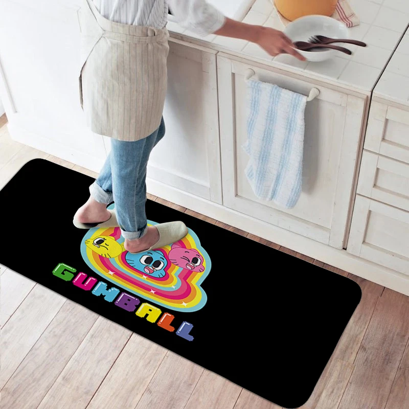 

Non-slip Mat Washable Rugs S-The Amazing World Of Gumballs Aesthetic Bathroom Carpet for Bedroom Room Floor Carpet Entrance Rugs