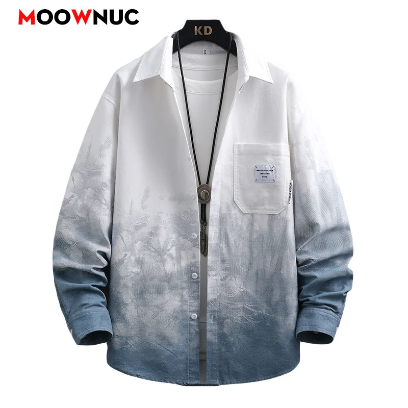

Men's Casual Blouse Men's Clothing Fashion Shirts Spring Autumn Streetwear Korean Streetdress Hombre Male Clothing Shirt Men