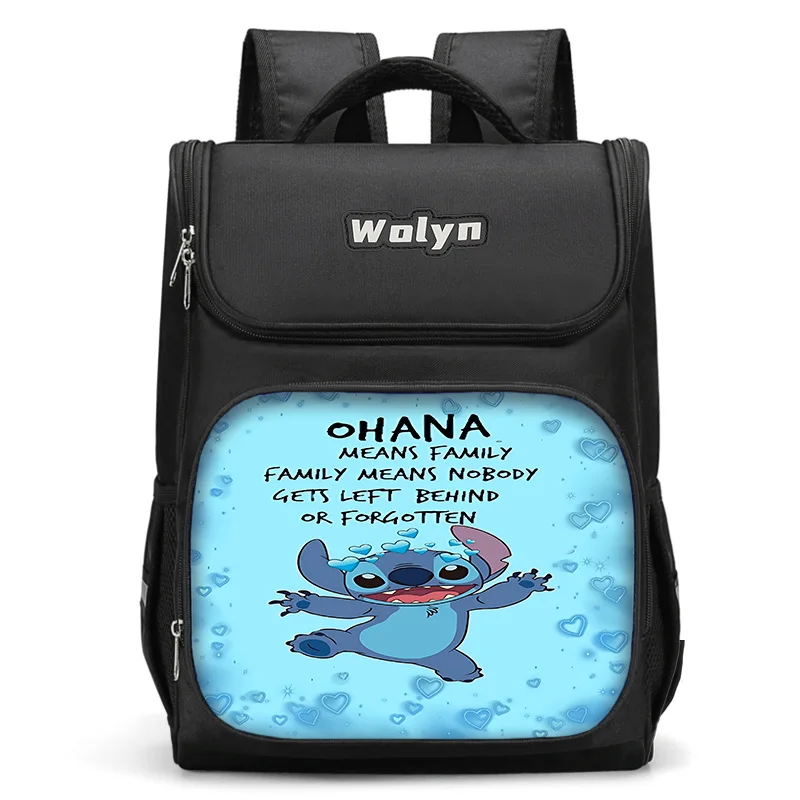 Disney Stitch Anime Large Child zaino Boy Girls School Bag per uomo donna zaino da viaggio durevole e Multi scomparto