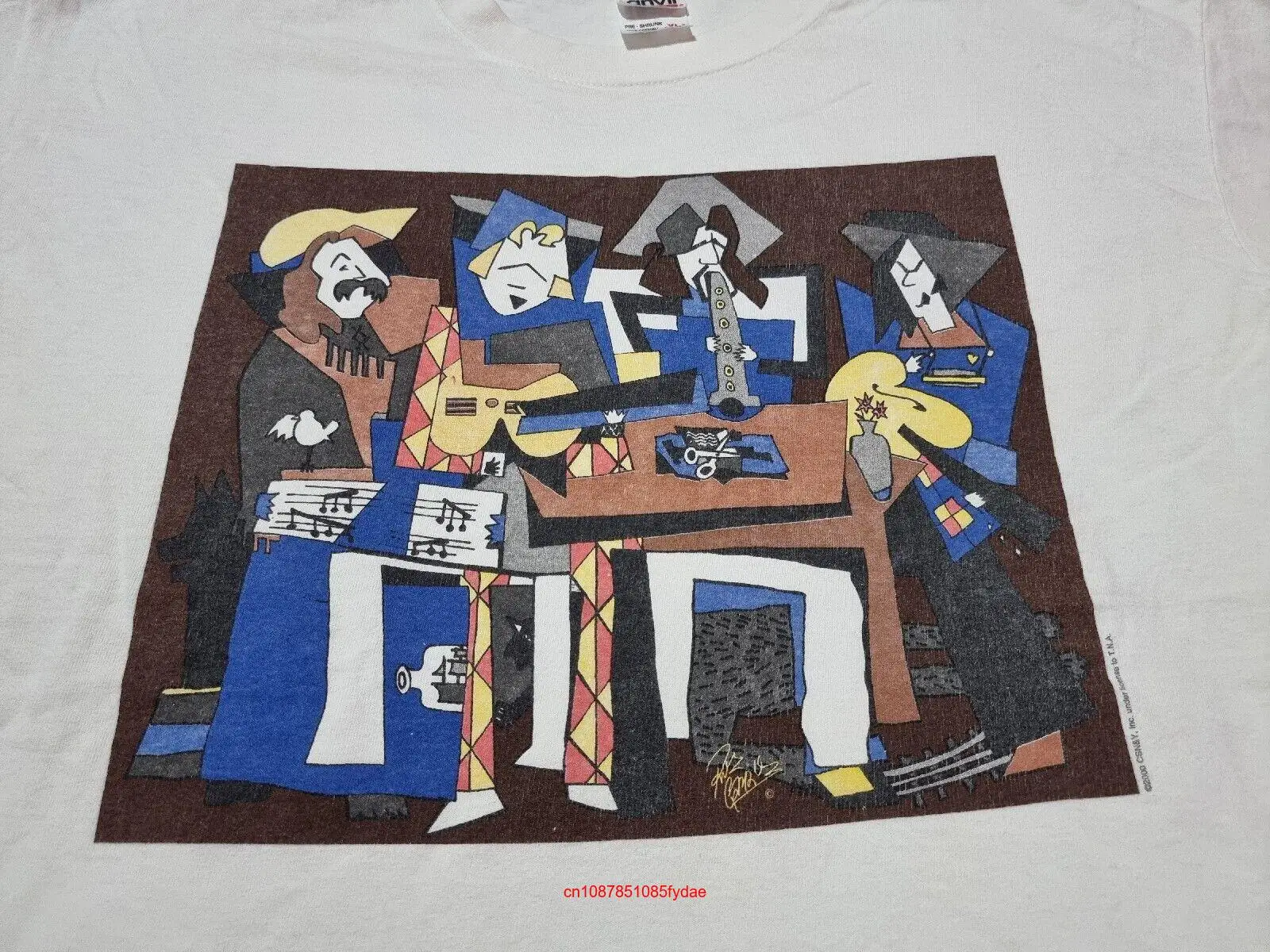 Винтажная Футболка CSNY BAND с длинным или коротким рукавом, размер XL