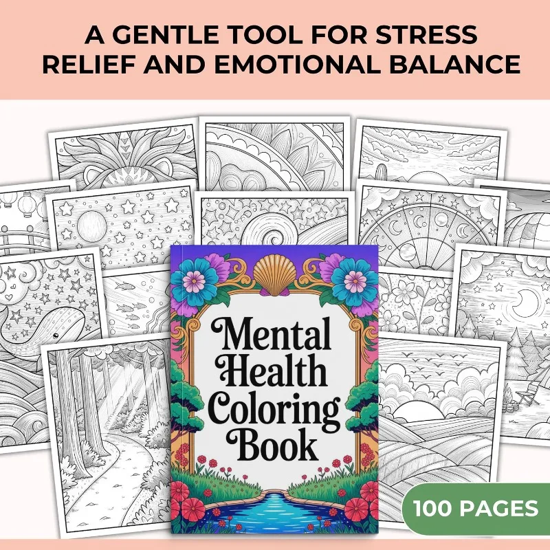 100 Pages Adult Coloring Books Stress Relief Emotional Balance Hand Drawing Libros Para Colorear