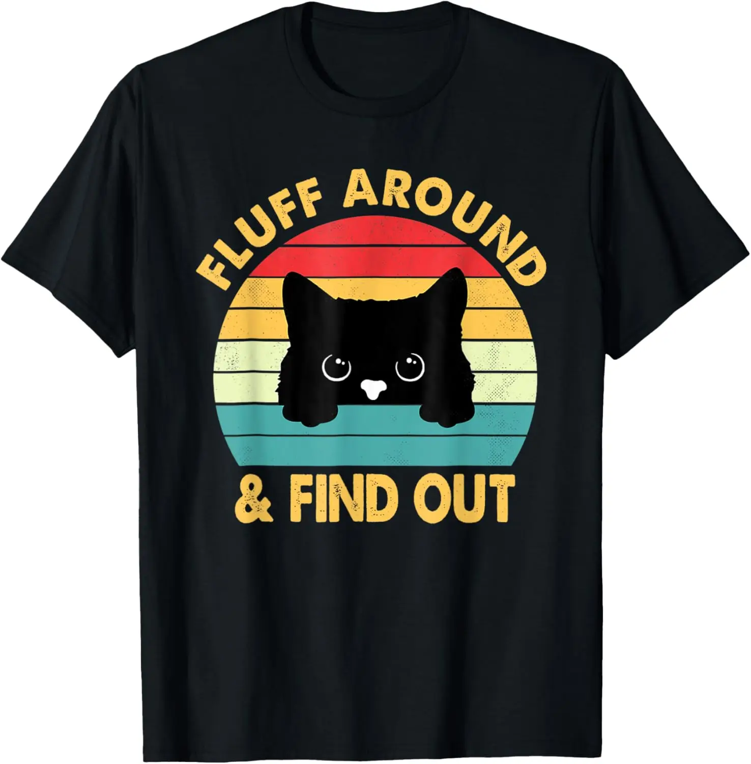 

Футболка с юмором для взрослых «Пух вокруг и выхода», забавная черная кошка