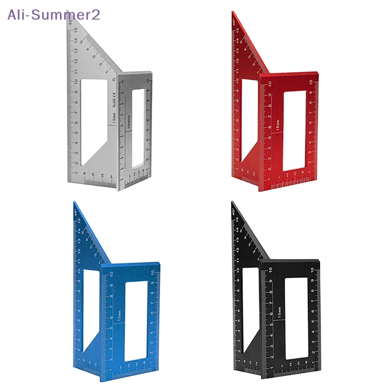 Sommerangebot: Präzises 45/90-Grad-Winkellineal aus Aluminiumlegierung für Holzarbeiten, Markierungslehre, Zimmermanns-Werkzeug