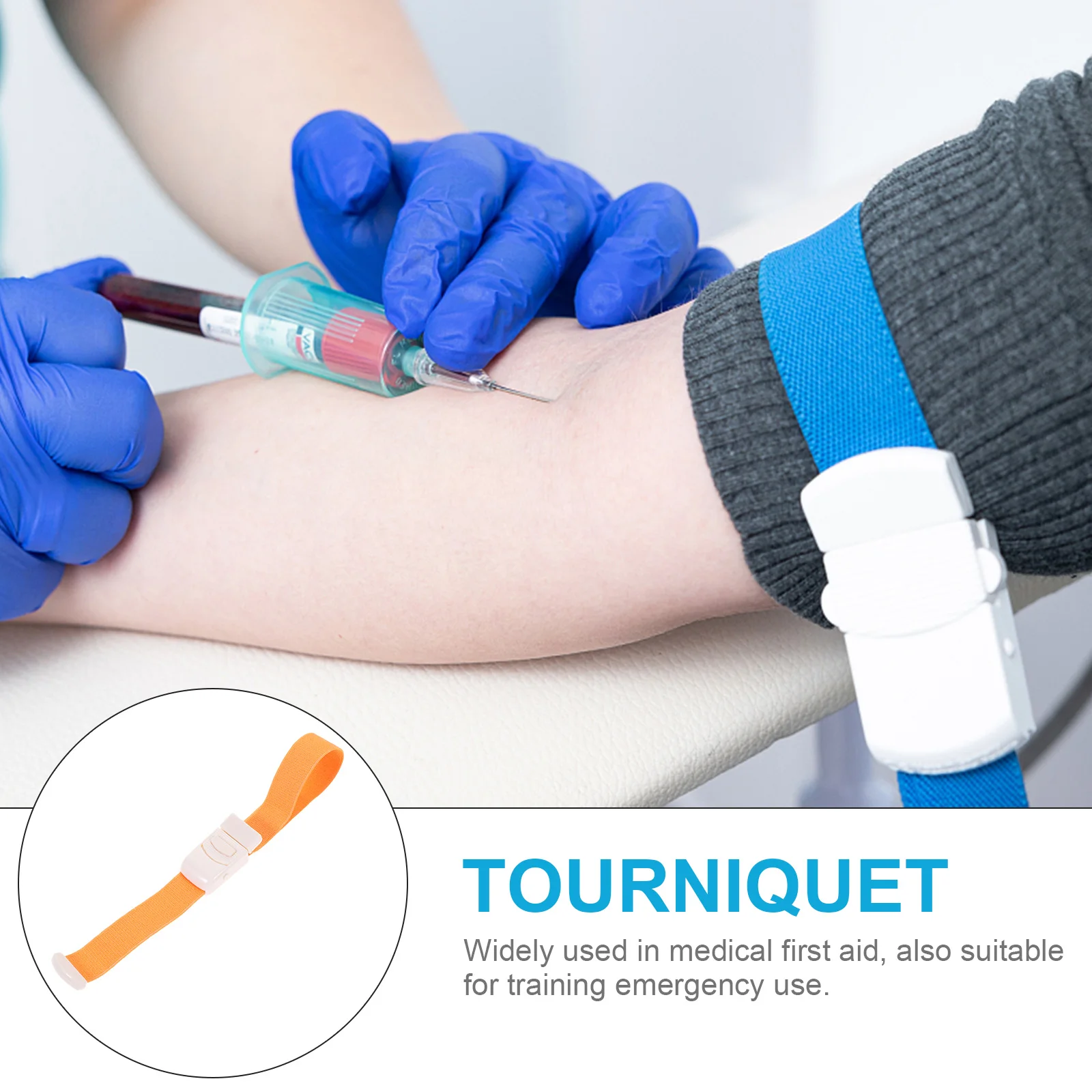 

6pcs Portable Buckle Tourniquet Medical Emergency Band Reusable Blood Stopping Tool For First Aid Outdoor Fitness Use