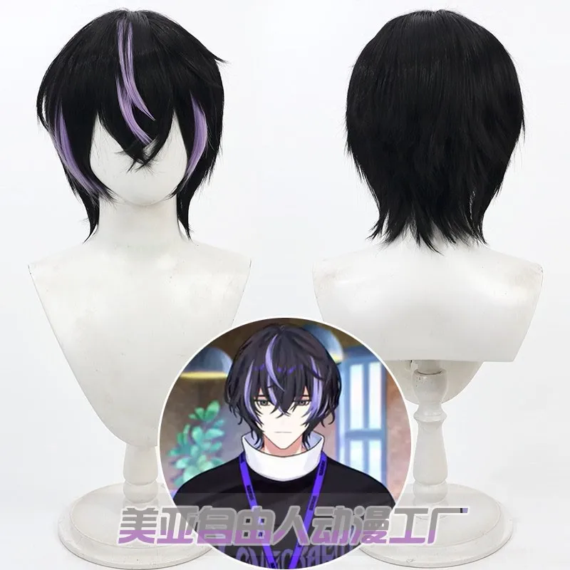 Juego Azur Lane Ulrich Von Hutten peluca de Cosplay pelo sintético corto mezclado resistente al calor fiesta de Halloween juego de rol carnaval + gorra