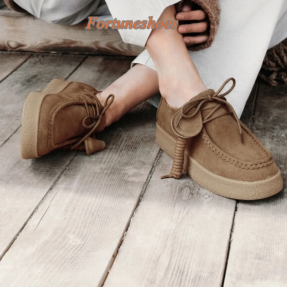 Slip On Women Flat with Shoes Platform Round Toe Ankle Popular Boots 2025 New Arrivals Solid Autumn/winter Fashion Casual Boots