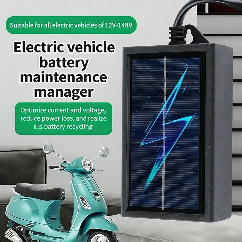 Automobile Parts2026 Solar-Powered Electric Vehicle Charger Battery Solar Charger Repairer 48V 60V 72V Universal
