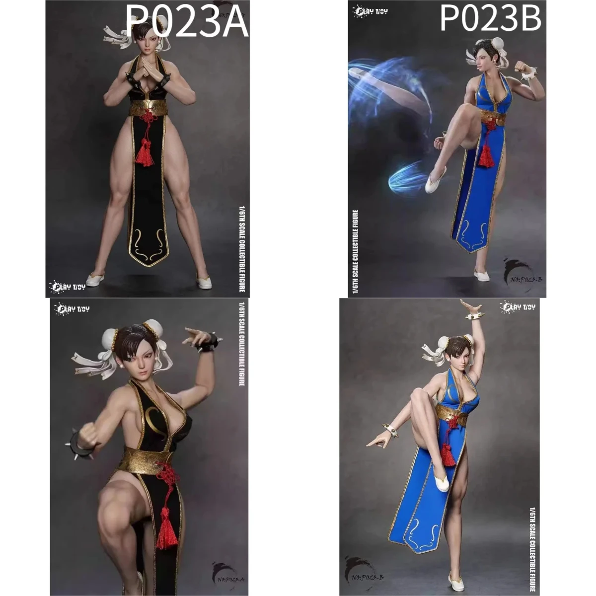 

24-часовая доставка PLAY TOY P023A P023B Fighting Goddess Chun Li 2.0 Black Cheongsam Blue Cheongsam В наличии Аниме Экшн-модель