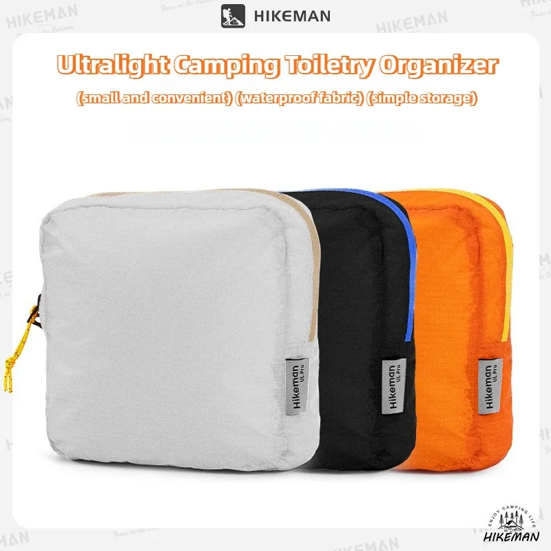 HIKEMAN Organisateur de toilette de camping ultraléger - Pochette en silicone étanche pour les essentiels des femmes, rangement d'hygiène portable