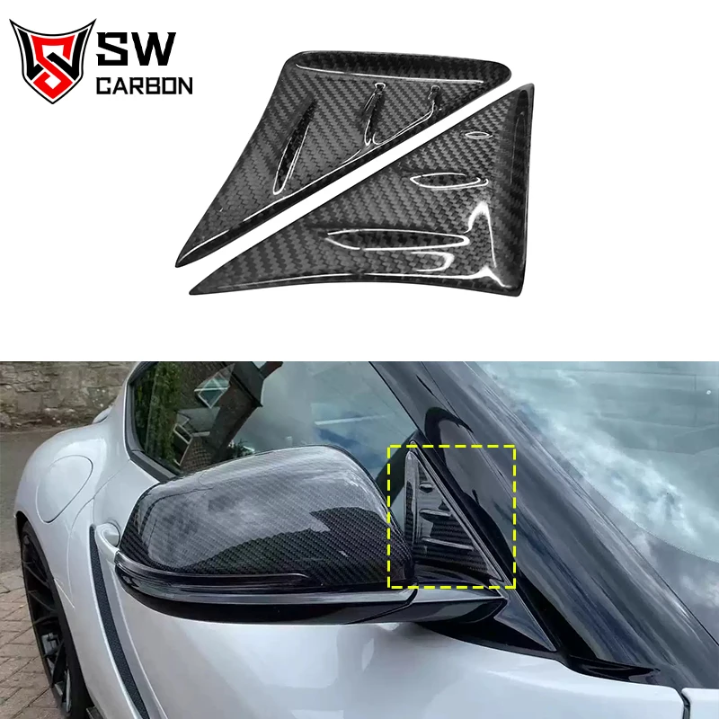 Carbon Fiber A-Pillar Window Trim Splitter Side Window Patch for Toyota Supra GR A90 MK5