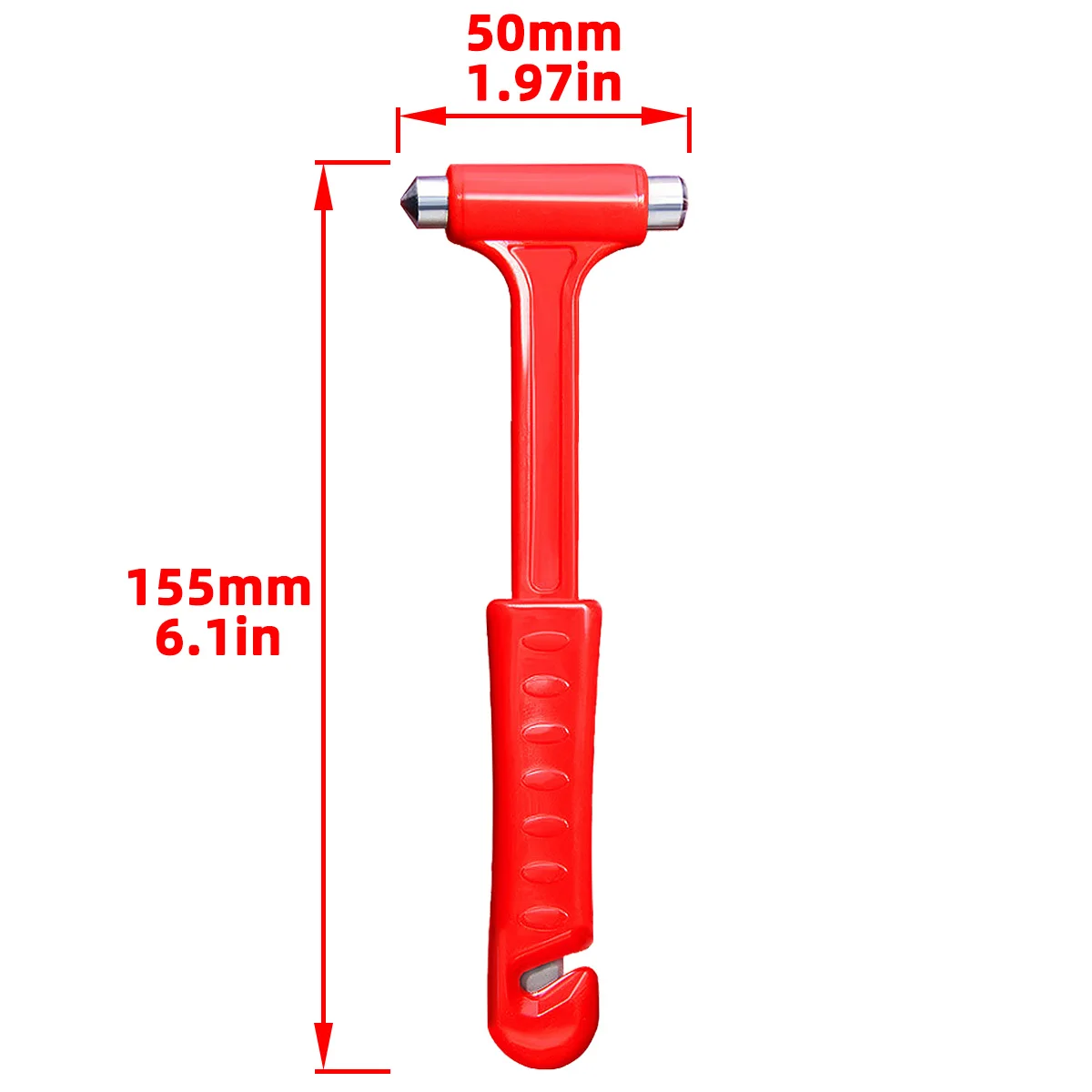 PINMOAP Car Safety Hammer Escape Hammer Car Window Breaking Artifact 3-In-1 Convenient Multi-Functional Fire Rescue Hammer view 6
