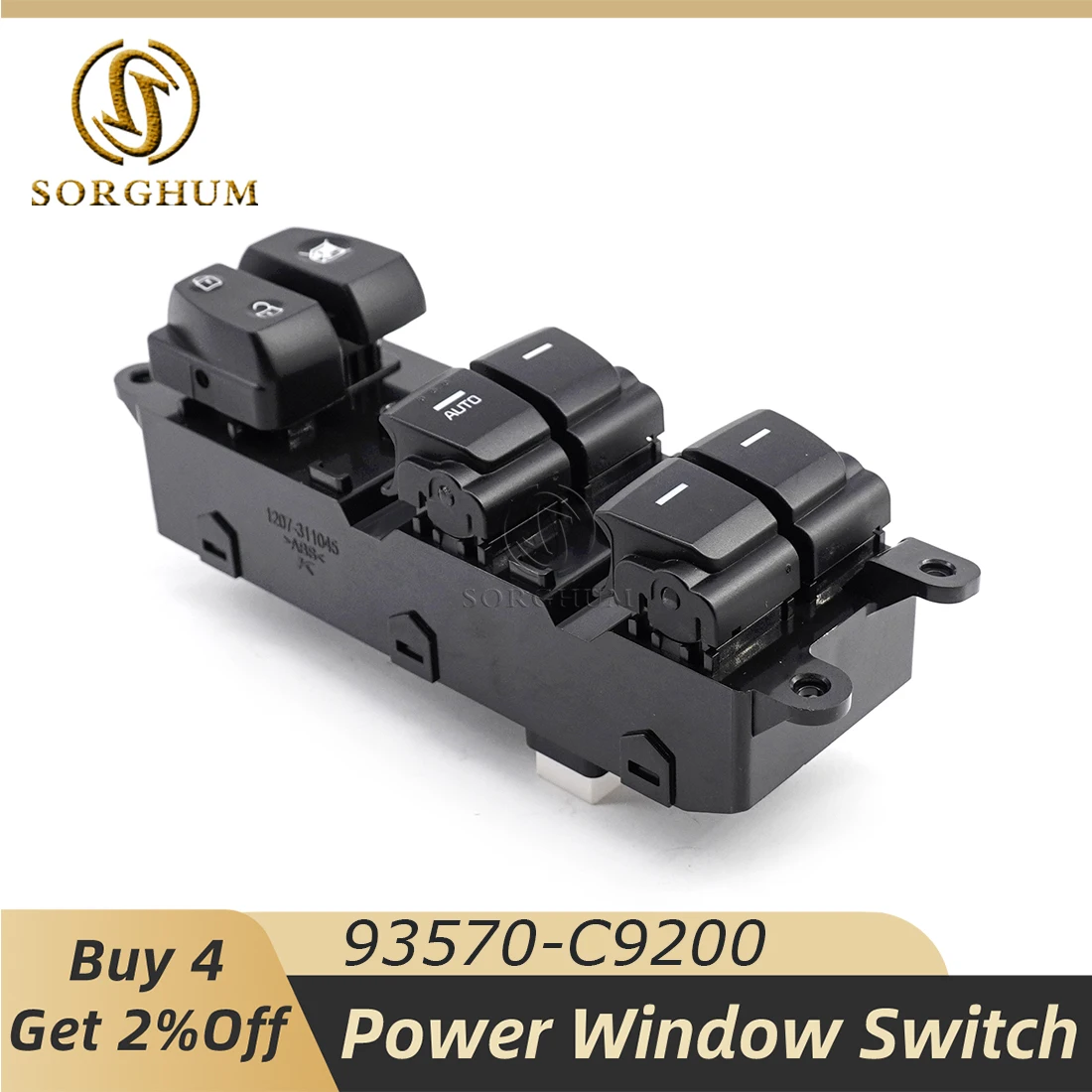 Sorghum 93570-C9200 93570C9200 Front Left Master Power Window Switch Button For Hyundai IX25 Creta AUTO 18 Pins Car Accessories