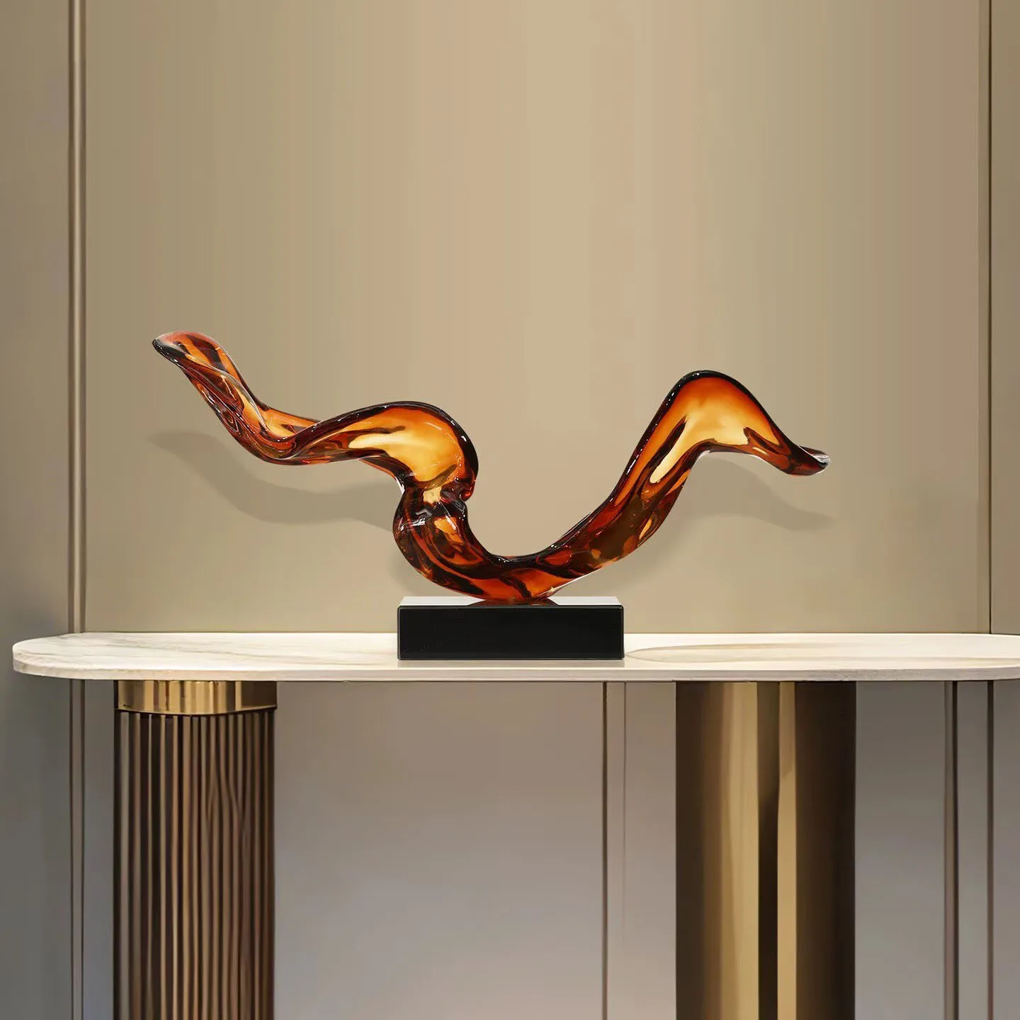 Room Decor Blessings continue spread Modern Abstract Ornaments Living Room Model Room Hotel Transparent Sculpture Soft Decor
