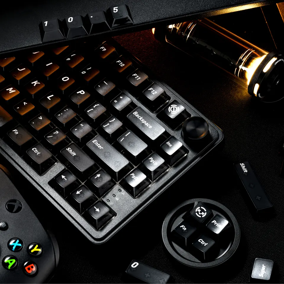 XVX Black Clear Keycaps, Transparent Keycaps 60 75 100 Percent