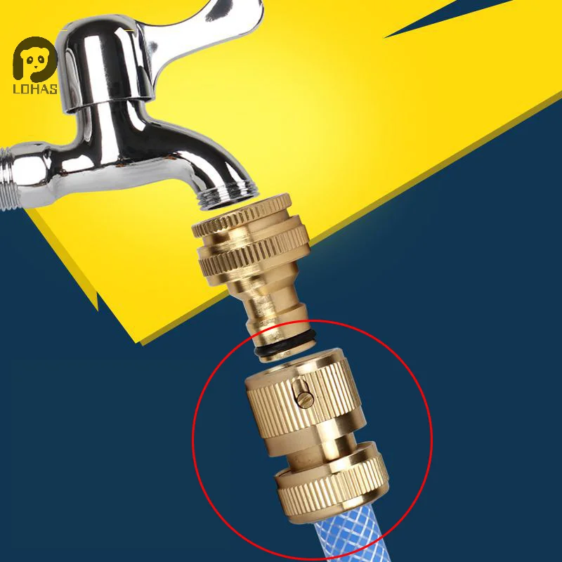 4-point Faucet Quick Connector All-copper Water Connector Car Wash Hose Copper Nipple Quick Connector