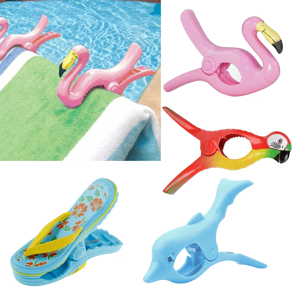 1PCS Kunststoff Tier Handtuch Wind Clips Sonne Liege Strand Sonnenbank Nette Pegs Pool Handtuch Clips Wäscheklammer für Kind