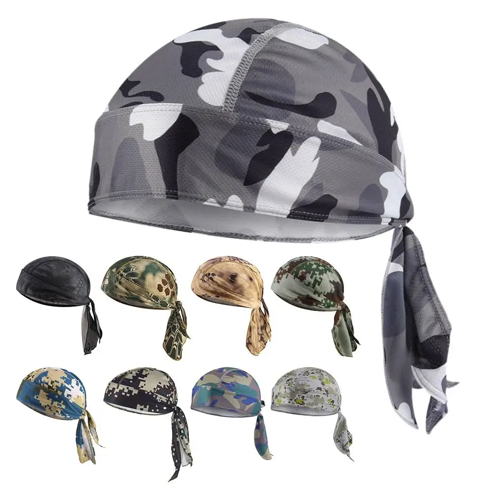 Unisex Quick Dry Camo Cycling Cap Head Scarf Men Running Riding Bandana Headscarf Camo Printing Cap Headband Men Head Scarf