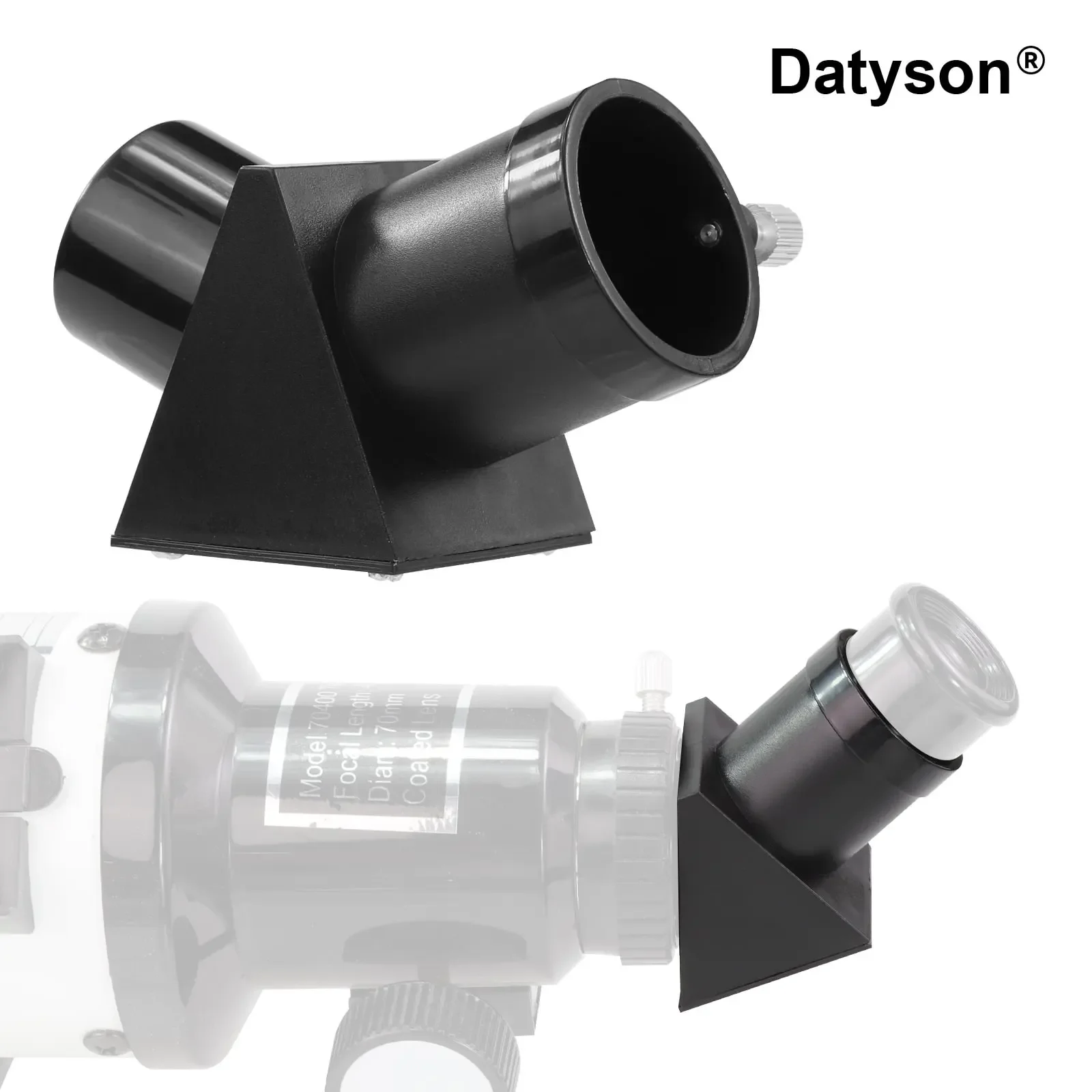 Adaptateur de prisme diagonal Datyson de 0.965 pouces, miroir optique en plastique à 45 degrés pour accessoires d'oculaire de télescope astronomique