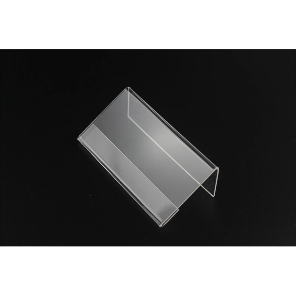 10*4cm 100 Pcs Clear Acrylic Sign Holder Price Tag Display Stand Table Name Card Stand Label Holder Price Tag Display Sleeve L image 4